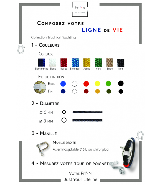 Sur-mesure - Bracelets Marins français Pit'-N TYBR-SMESUR P i t '- N Boutique