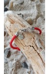 Infinity bracelet collection noeuds marins cordage rouge fermoir