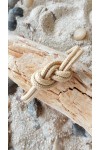Allure collection noeuds marins -bracelet cordage beige