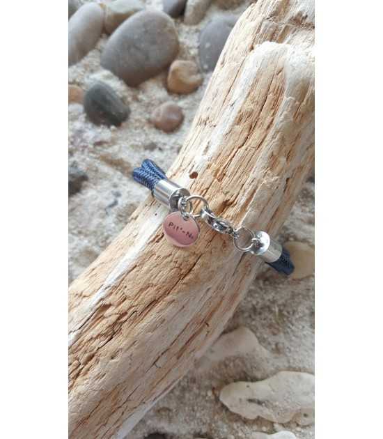 Allure collection noeuds marins -bracelet cordage bleu marine fermoir