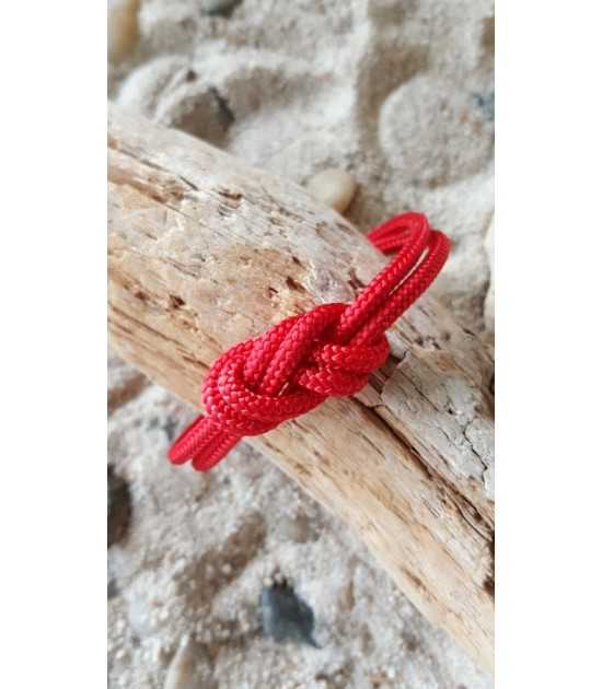 Arpège collection noeuds marins -bracelet cordage rouge
