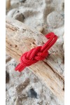 Arpège collection noeuds marins -bracelet cordage rouge