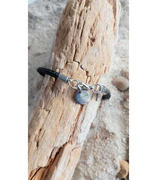 Infinity bracelet collection noeuds marins cordage noir fermoir