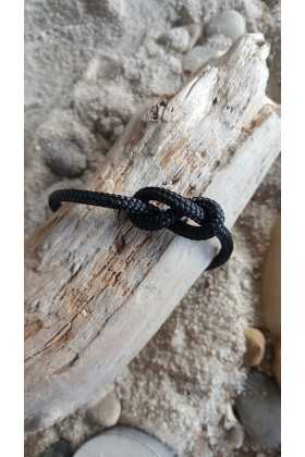 Infinity bracelet collection noeuds marins cordage noir