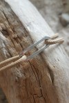 sailing bracelet lien cordage beige ajustable pit-n.com acier argent maillon