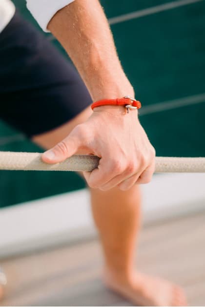 transat bracelet marin homme bijou en cordage rouge pit-n.com